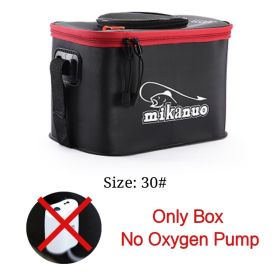 Color: Black, Size: 30 m - EVA Portable Fishing Bag Folding Thicken Live Fishing Box Tank Bucket Camping Fishing Tackle Fishbox Storage Bag