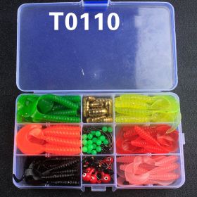 Color: Single tail accessory set - Luya Soft Bait Lead Hook Texas Fishing Gear Set
