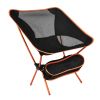 Color: Orange - Travel Ultralight Folding Chair Superhard High Load Outdoor Camping Chair Portable Beach Hiking Picnic Seat Fishing Tools Chair