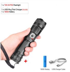Color: XHP50 26650 USB - USB Charging Zoom P50 Flashlight