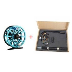 Color: Blue, Model: A7 with winder - Fly fishing wheel CNN cutting fly wheel