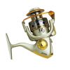 Color: Gold, Style: 2000model - Dasino 12-axis wooden handle metal head reel