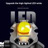 LED Flashlight Multi-functional Safety Hammer Flashlight USB Charging Portable Strong Light Torch For Camping Hiking Fishing black
