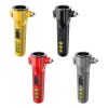 LED Flashlight Multi-functional Safety Hammer Flashlight USB Charging Portable Strong Light Torch For Camping Hiking Fishing black