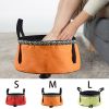 Portable Bucket Double-layer Folding Washbasin Laundry Basin Footbath Fishing Bucket For Outdoor Camping 12L blue