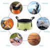 Portable Bucket Double-layer Folding Washbasin Laundry Basin Footbath Fishing Bucket For Outdoor Camping 12L blue
