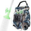 20l Outdoor Camping Shower Water Bag Portable Foldable Solar Heating Bath with Temperature Display Medium Brown