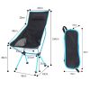 Outdoor Fishing Chair Portable Aluminum Alloy Ultralight Extended Folding Chair for Hiking Camping Picnic Orange