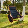 Outdoor Fishing Chair Portable Aluminum Alloy Ultralight Extended Folding Chair for Hiking Camping Picnic Lake Blue