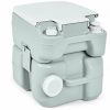 5.3 Gallon 20 L Portable Potty Commode for RV Camping Indoor Outdoor  - Color: Gray