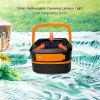 Portable Foldable Led Solar Light 3 Lighting Modes Ip44 Waterproof Rechargeable Camping Tent Light Torch orange