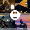 Portable Foldable Led Solar Light 3 Lighting Modes Ip44 Waterproof Rechargeable Camping Tent Light Torch orange