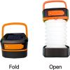 Portable Foldable Led Solar Light 3 Lighting Modes Ip44 Waterproof Rechargeable Camping Tent Light Torch orange