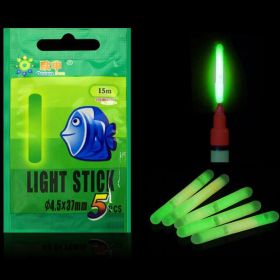 5PCS/Bag 4.5*37MM Night Fishing Luminous Float Fluorescent Light Stick Rod Dark Glow Stick Fishing Tools