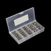 251Pcs Anti-corrosion Wear Resistance 8 Shape Fishing Rolling Swivels Solid Ring Fishing Tackle American 8-word ring suit