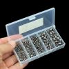 251Pcs Anti-corrosion Wear Resistance 8 Shape Fishing Rolling Swivels Solid Ring Fishing Tackle American 8-word ring suit