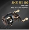 DEUKIO 11+1 Bearings Round Profile Baitcast Reel Light Lure Casting Reel For Stream Trout Fishing Left/Right Hand Optional JKS 51 (left hand)