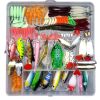 75pcs/94pcs/122pcs/142pcs Fishing Lures Set Spoon Hooks Minnow Pilers Hard Lure Kit In Box Fishing Gear Accessories 94 pieces (random color)