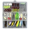 75pcs/94pcs/122pcs/142pcs Fishing Lures Set Spoon Hooks Minnow Pilers Hard Lure Kit In Box Fishing Gear Accessories 94 pieces (random color)