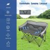 Folding Camping Chair with Bags and Padded Backrest