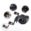 12+1BB Baitcasting Reel 6.3:1 Fish Reel Fishline Wheel Magnetic Brake Anti-explosion Fishing Wheel Matte black_Right hand
